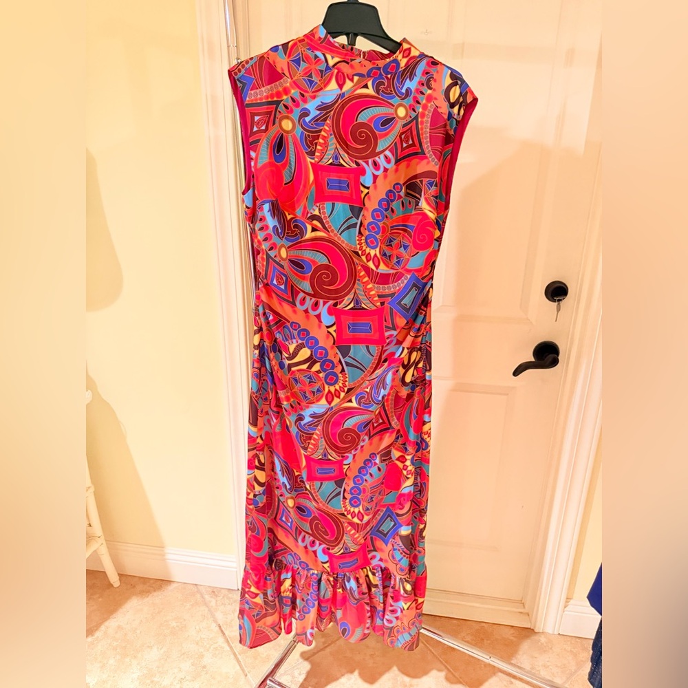 Alden Adair Colorful Paisley Midi Dress